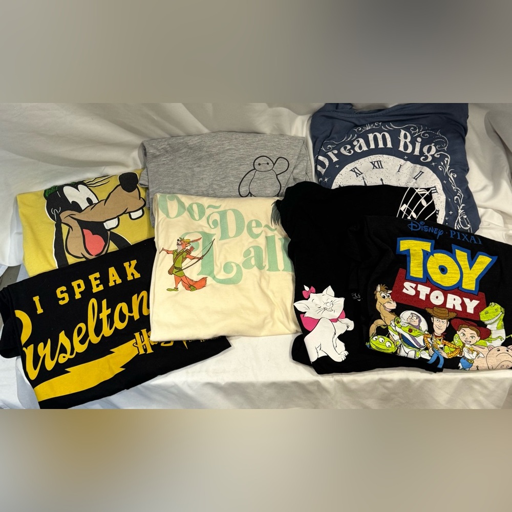 Set of 7 crew and v-neck, short /long sleeve Disney Harry Potter t-shirt 3X all